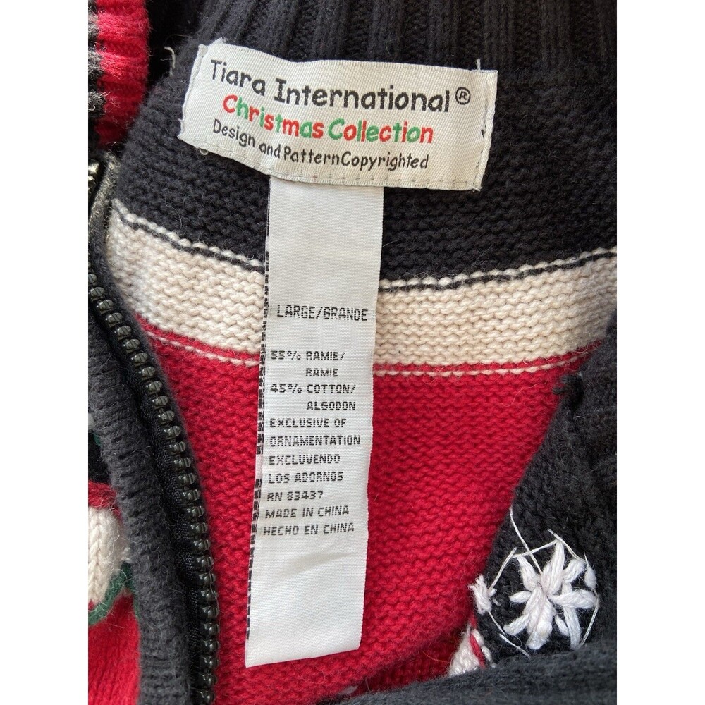 ASO Judy Greer Halloween Kills Christmas Sweater Size L Tiara International Ugly - Picture 13 of 14